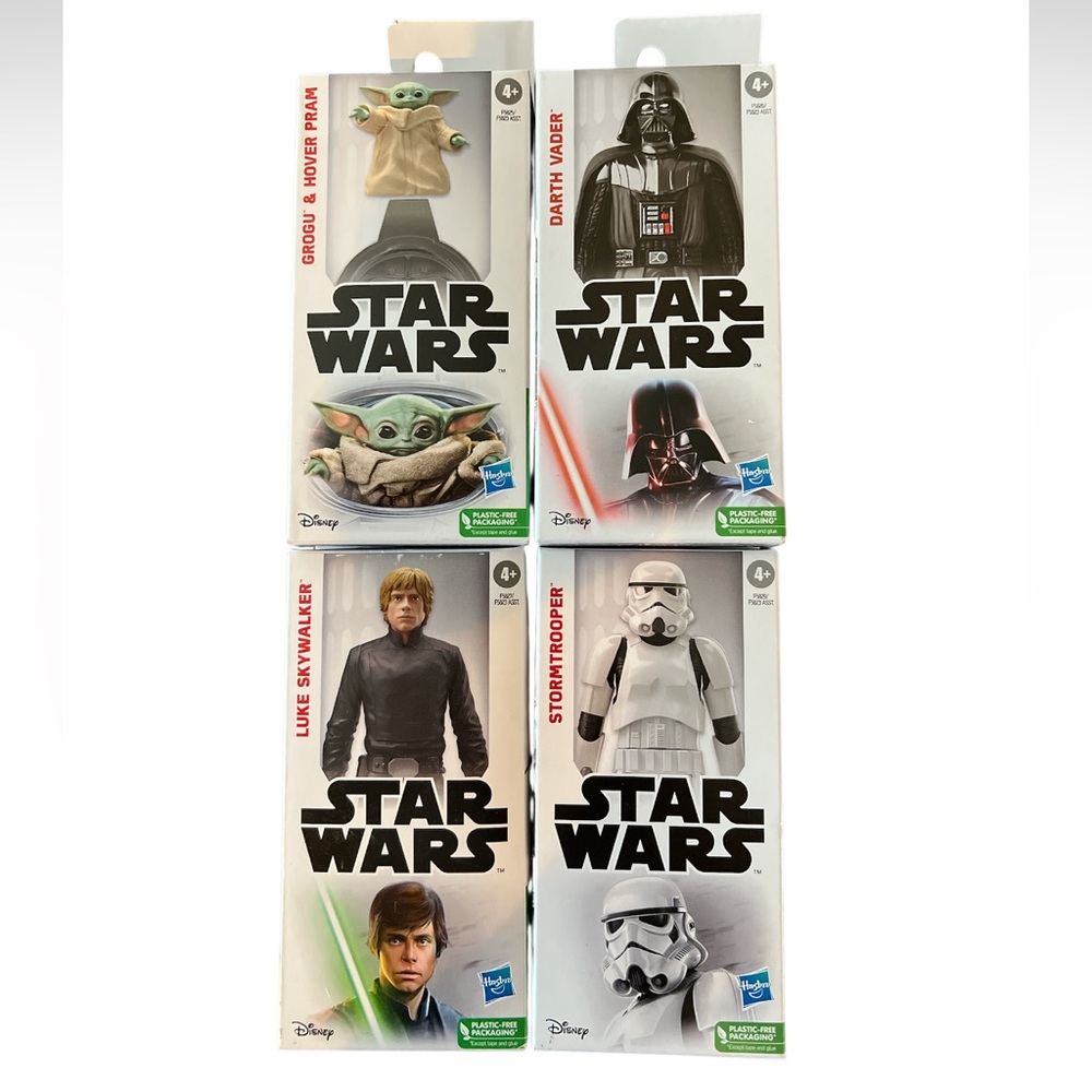 Star‎ Wars Hasbro Figure Bundle Luke Grogu Darth Vader Stormtrooper